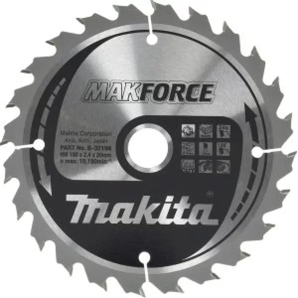 Kotouč pilový dřevo MAKFORCE 150x2.4x20mm 24Z = old B-08280