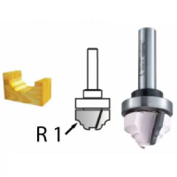 Profilová fréza s ložiskem stopka 8 mm,22x13x54 mm Makita D-48262