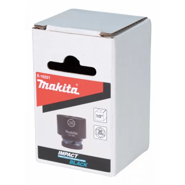 Klíč nástrčný 1/2", čtyřhran, IMPACT BLACK, 30mm Makita E-16221