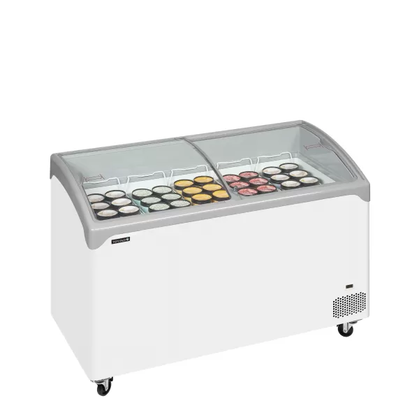 Pultová mraznička prosklené oblé víko Tefcold NIC 401 SCEB