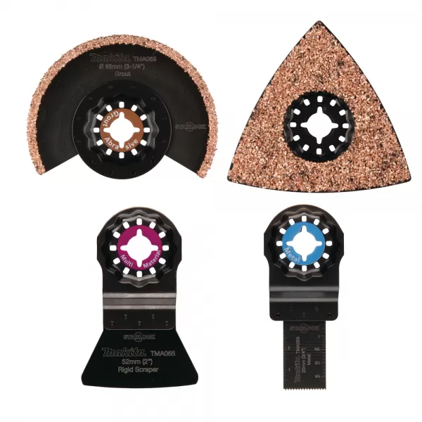 Sada nástrojů pro Multitool Starlock 4 ks v papírové krabičce Makita B-67496