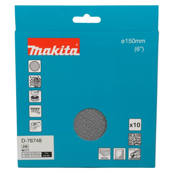 Brusný papír 150mm A240 Makita D-78748