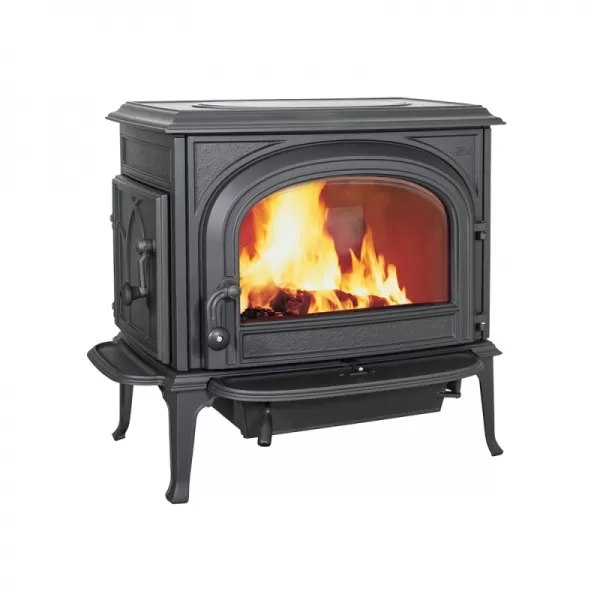 Krbová kamna černý lak, dvířka bez ozdobných příček Jotul F 500 ECO SE BP