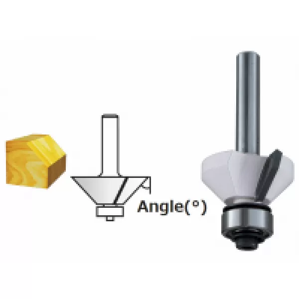 Fazetová/hranová fréza s ložiskem stopka 6 mm,22,2x12,7x56 mm Makita D-48664