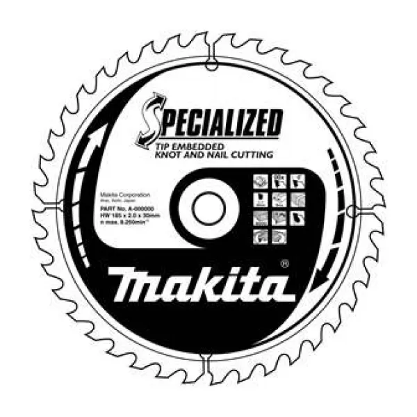 Kotouč pilový dřevo SPECIALIZED se zapuštěnými zuby 355x3x30mm 60Z Makita B-09547