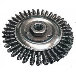 Kotoučový kartáč z ocelového drátu,splétaný drát 0,5mm,115mm