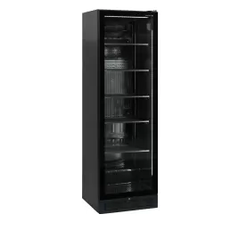 Chladicí skříň prosklené dveře, černá Tefcold SCU 1425 frameless
