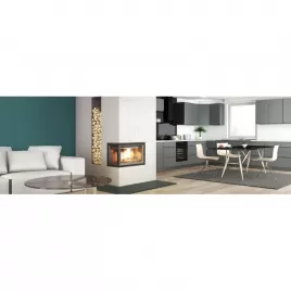 Kazetová krbová vložka černý lak, přední a levé boční prosklení JOTUL I 620 FL
