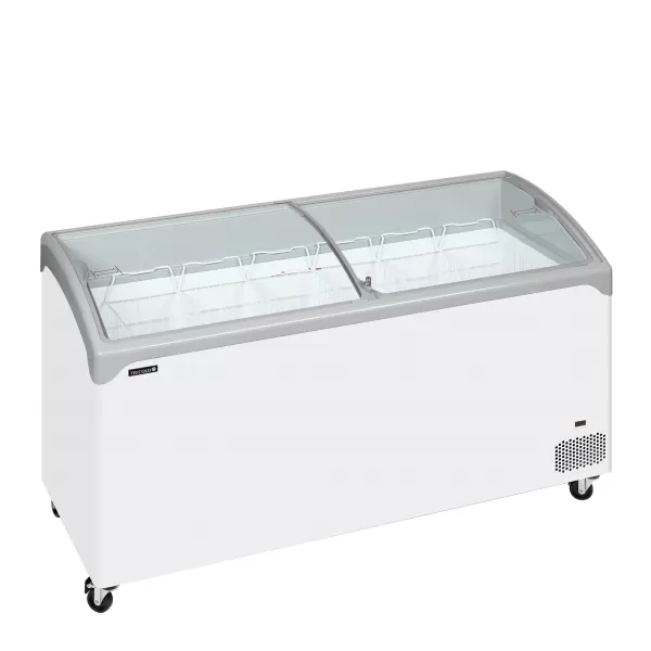 Pultová mraznička prosklené oblé víko Tefcold NIC 501 SCEB