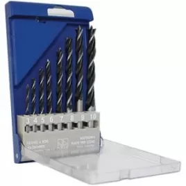 Sada vrtáků s válcovou stopkou do dřeva 8 ks v plastové krabičce Makita P-57663