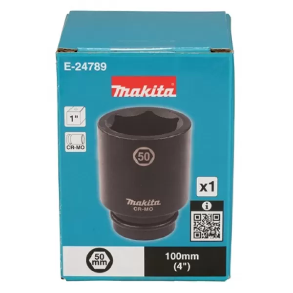 Klíč nástrčný hluboký 1", čtyřhran, 50x100 mm Makita E-24789