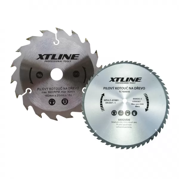 Kotouč pilový s SK plátky 250x1,8x30 mm, 20 zubů XTline TCT25020