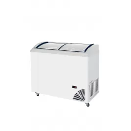 Pultová mraznička prosklené oblé víko Byfal ARO 306/2 White Edge