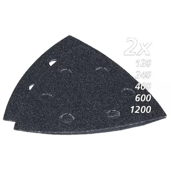 Papír brusný suchý zip 94x94x94mm sada 120, 240, 400, 600, 1200, 10ks Makita B-21733