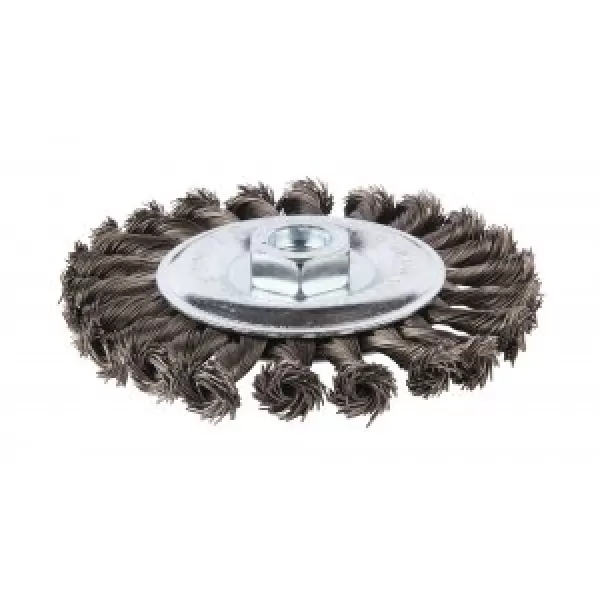 Kotoučový kartáč z ocelového drátu,splétaný drát 0,5mm,125mm
