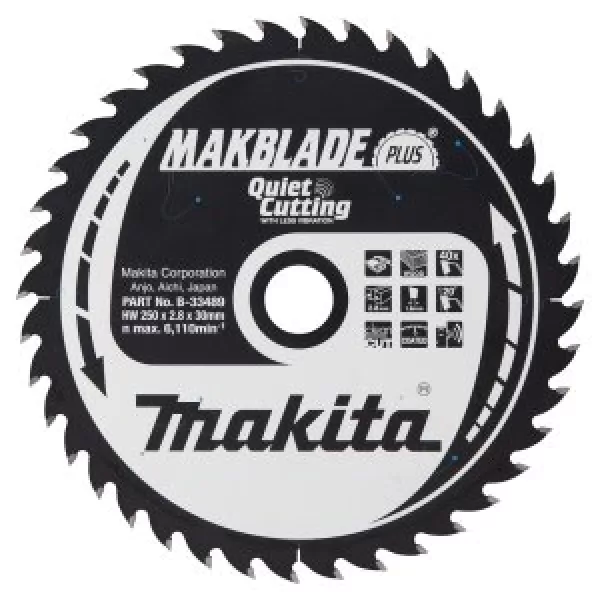 Kotouč pilový dřevo MAKBLADEplus 250x2.8x30mm 40Z = old B-09818