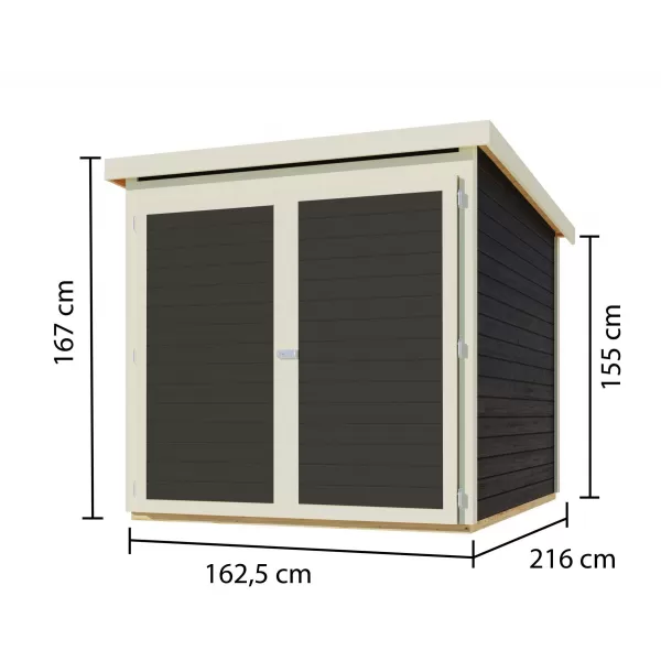 Dřevěná garáž KARIBU FAHRRADGARAGE (38646) terragrau LG3040