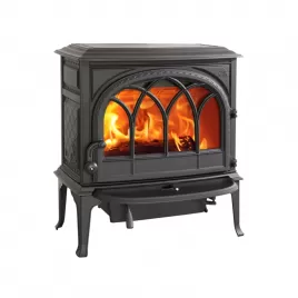 Krbová kamna černý lak, dvířka s ozdobnými příčkami Jotul F 400 ECO BP