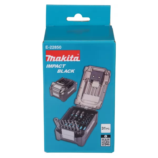 Sada torzních bitů 1/4" IMPACT BLACK 31 ks v plastové krabičce Makita E-22850