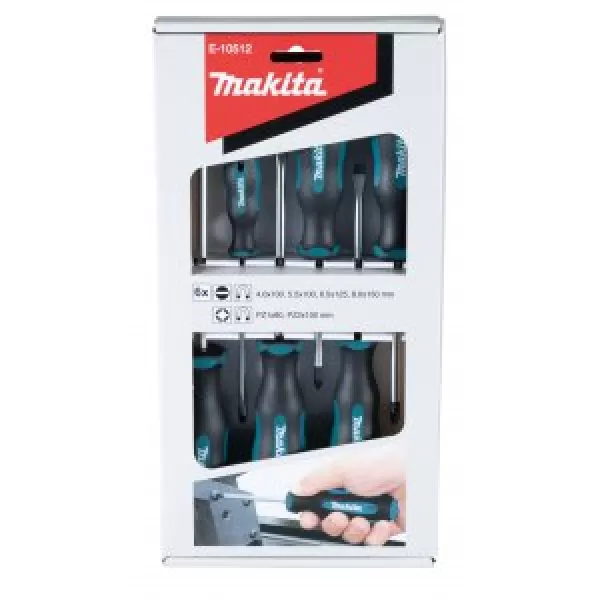 Sada šroubováků 6 ks (4 ks SL+2 ks PZ) Makita E-10512