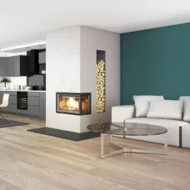 Kazetová krbová vložka černý lak, přední a pravé boční prosklení JOTUL I 620 FR