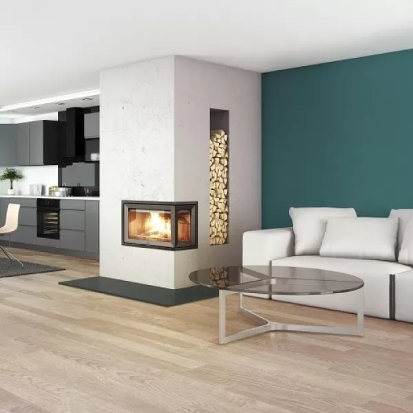 Kazetová krbová vložka černý lak, přední a pravé boční prosklení JOTUL I 620 FR