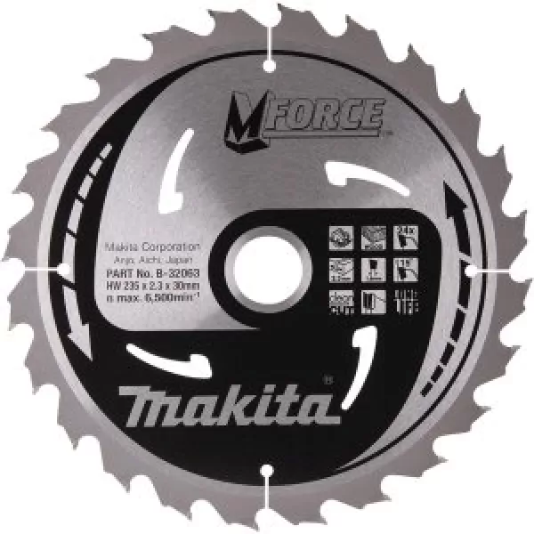 Kotouč pilový dřevo MFORCE 235x2.3x30mm 24Z = old B-08090