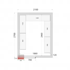 Panely ke stavebnicovým boxům 120 mm Tefcold CR 210x270x220
