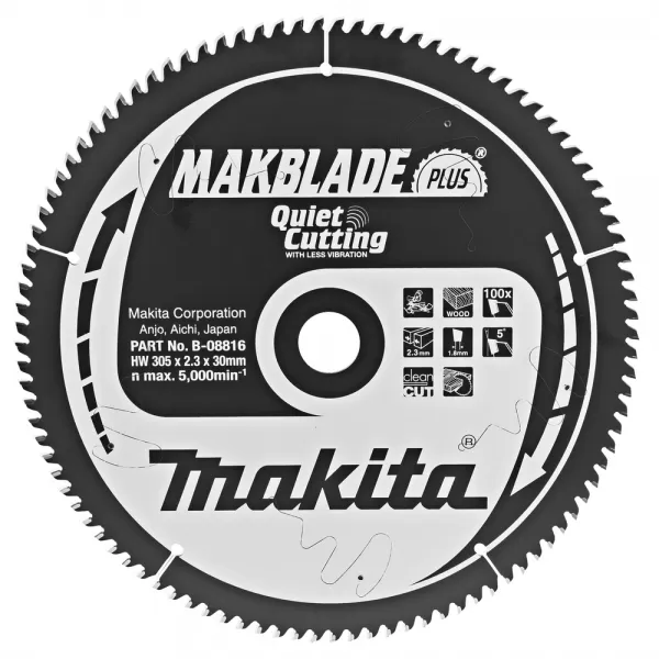 Kotouč pilový dřevo MAKBLADEplus 305x2.3x30mm 100Z Makita B-08816