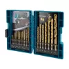 Sada vrtáků s válcovou stopkou do kovu HSS-TiN 19 ks v plastové krabičce Makita D-67527