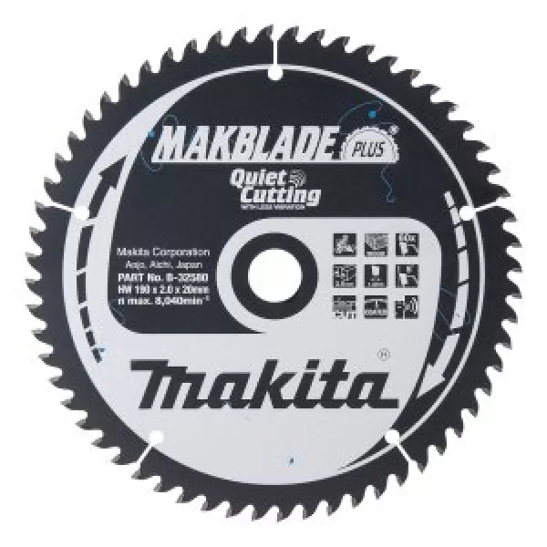 Kotouč pilový dřevo MAKBLADEplus 190x2x20mm 60Z = old B-08757