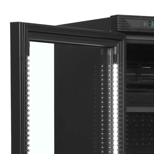 Chladicí skříň prosklené levé dveře Tefcold CEV 425 BLACK L/H
