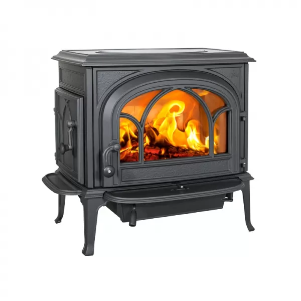 Krbová kamna černý lak, dvířka s ozdobnými příčkami Jotul F 500 ECO BP