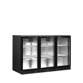Minibar prosklené křídlové dveře, černá Tefcold DB301H-3