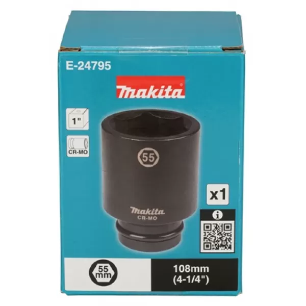 Klíč nástrčný hluboký 1", čtyřhran, 55x100 mm Makita E-24795