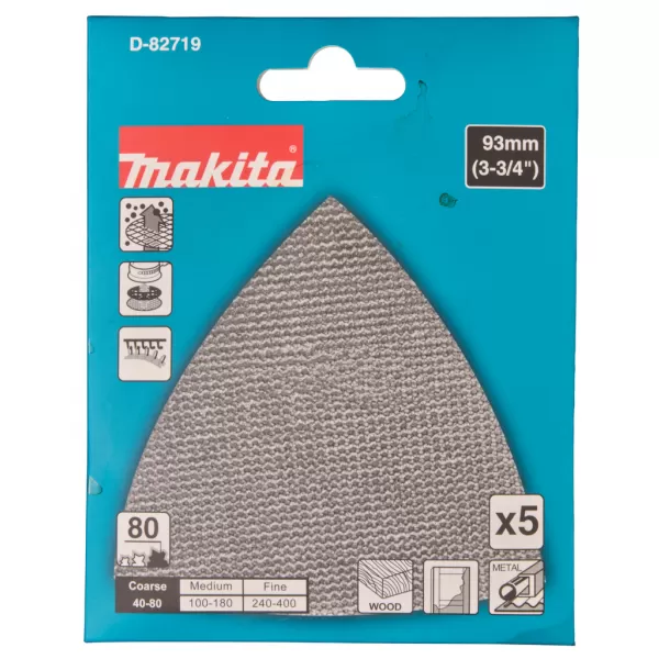 Papír brusný 93x93x93mm A80, 5 ks Makita D-82719