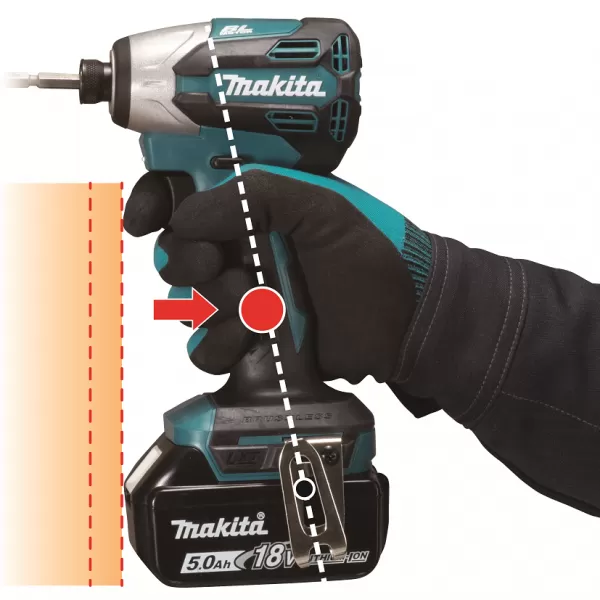 Aku rázový šroubovák 1/4" Li-ion LXTB 18V/2x2,0 Ah Makita DTD158WVE