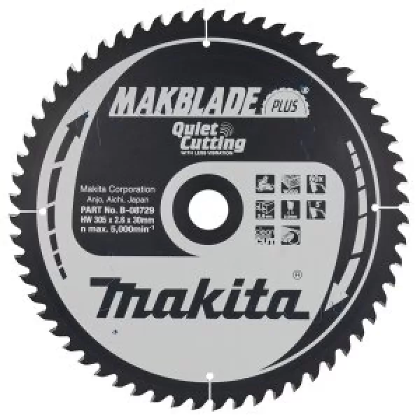 Kotouč pilový dřevo MAKBLADEplus 305x2.6x30mm 60Z Makita B-08729