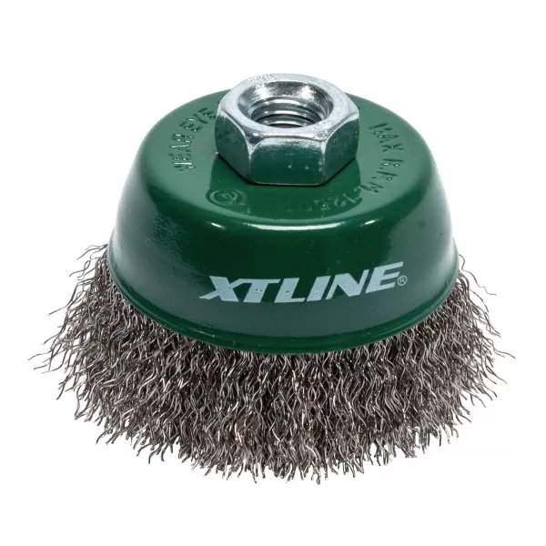 Kartáč hrnkový vlnitý nerez M14 100 mm XTline XT22056