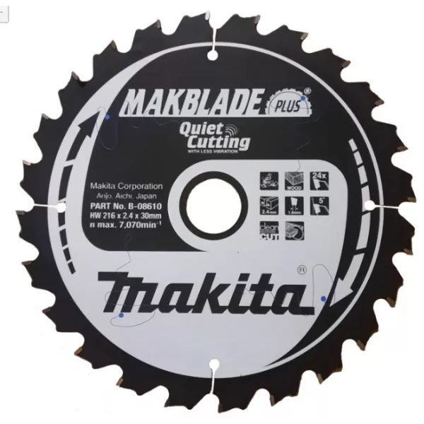 Kotouč pilový dřevo MAKBLADEplus 216x2.4x30mm 24Z Makita B-08610