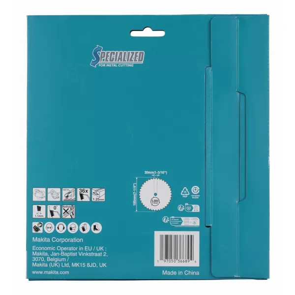 Kotouč pilový ocel TCT 185x30mm 36Z Makita E-26082
