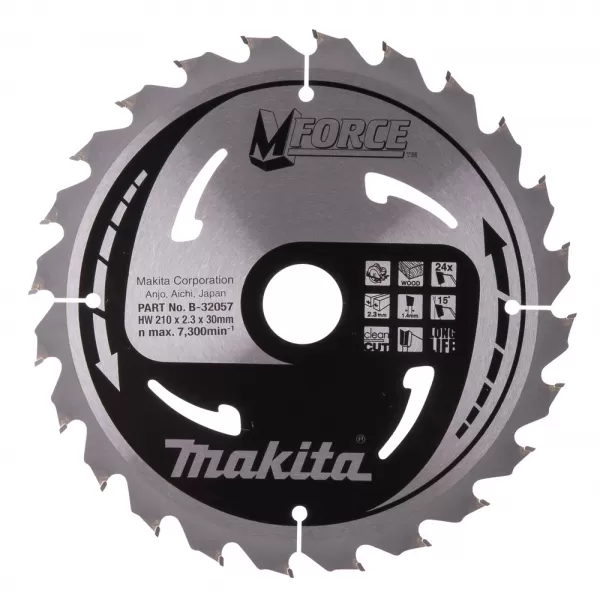 Kotouč pilový dřevo MFORCE 210x2.3x30mm 24Z Makita B-32057