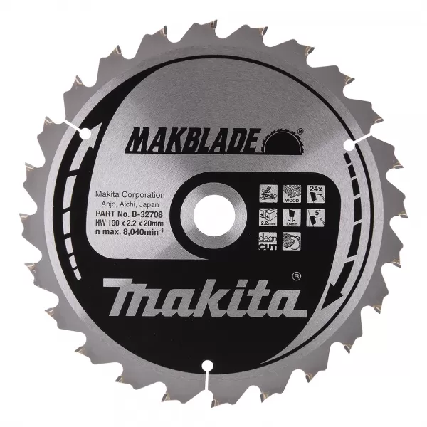 Makita Kotouč pilový dřevo MAKBLADE 190x2.2x20mm 24Z = old B-08894