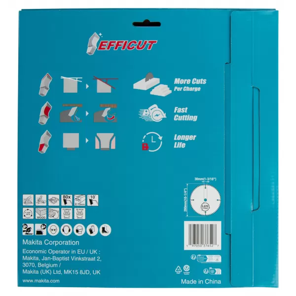 Kotouč pilový dřevo Efficut 260x2.15x30mm 80Z Makita E-29577