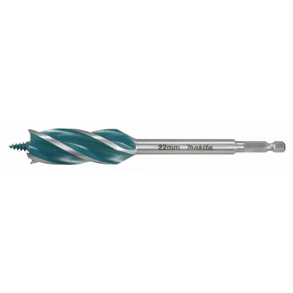 Vrták do dřeva čtyřbřitý šestihran 1/4" 22x165mm Makita E-26674