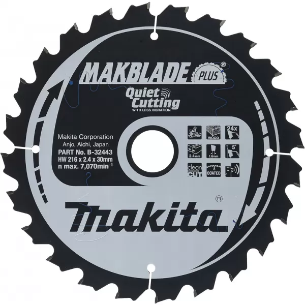 Kotouč pilový dřevo MAKBLADE plus 216x2.4x30mm 24Z Makita B-32443