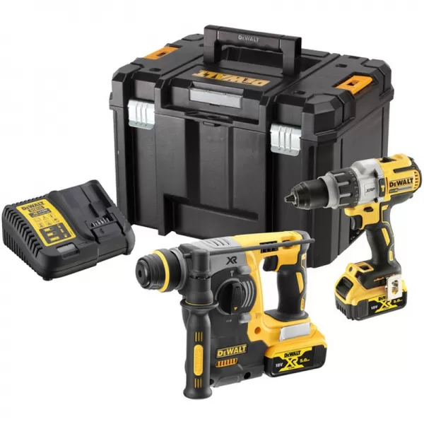 Aku kombinovaná sada 18V 2x5,0Ah DCK229P2T + sada vrtáků a bitů DeWALT DT70763
