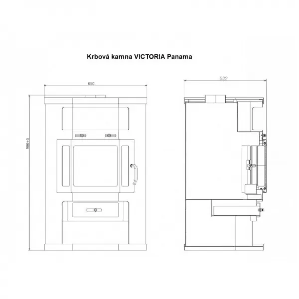 Krbová kamna VICTORIA Panama