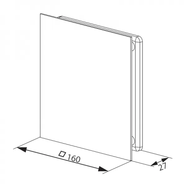 Dekorativní PVC mřížka se síťkou a rovným krytem 160 x 160 mm, bílá DALAP 3130