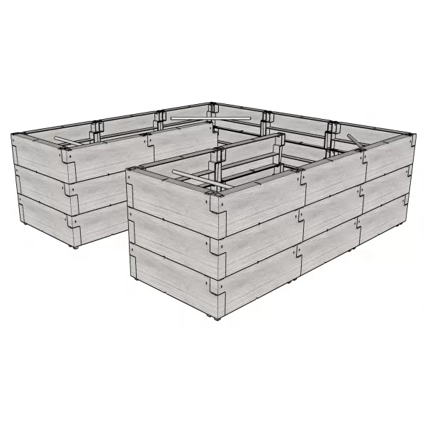 Vyvýšený záhon JUWEL TIMBER ERGOLINE U DEEP LG3134